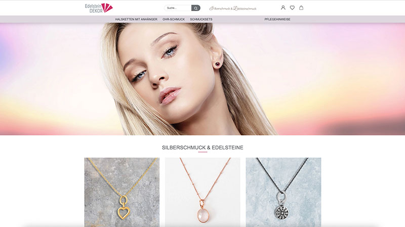 Silberschmuck mit Edelstein